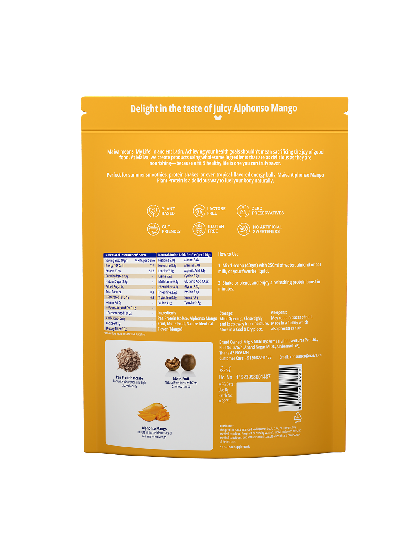 Alphonso Mango Plant Protein